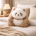 The Official "Mooda" Plush，Brown Panda Plush Toy – 30cm Lifelike Soft Stuffed Animal