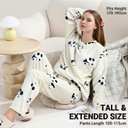 Snuggle Panda Plush Pajama Set | Ultra-Soft Fleece & Tall-Friendly Fit
